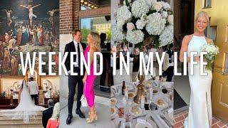 weekend vlog: a wedding in wisconsin, getting ready, the reception, etc.