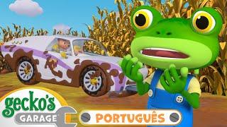 Bagunça lamacenta!  | 2 HORAS DE GARAGEM DO GECKO! | Desenhos Animados em Português