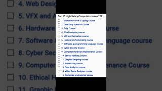 Top 15 High Salary computer courses | 2021