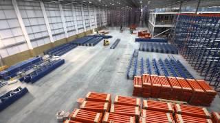 Warehouse storage racking installation video