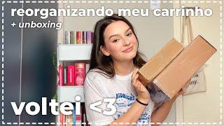 reorganizando meu carrinho de livros + unboxing