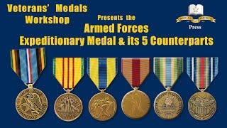 Armed Forces Expeditionary Medal (AFEM) & 5 Counterpart Medals for Armed Forces Expeditionary Medal