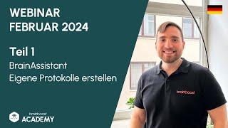 brainboost Webinar FEB 2024 - BrainAssistant eigene Protokolle erstellen | Neurofeedback