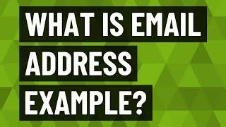 What is email address example?