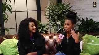 MTV Host Jamila Mustafa checks in with Tula during the 2019 Shine Hard Summit