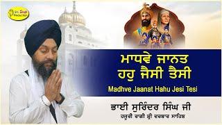 ਮਾਧਵੇ ਜਾਨਤ ਹਹੁ ਜੈਸੀ ਤੈਸੀ | Madhve Janat Hau Jesi Tesi |Bhai Surinder Singh Hazuri Ragi Darbar Sahib