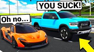 MEAN Truck Driver Says My $1M McLaren P1 SUCKS! He Had a SECRET Surprise.. (Roblox Roleplay)