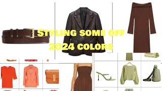 Styling some of 2024 color trends, using pieces already in my closet.