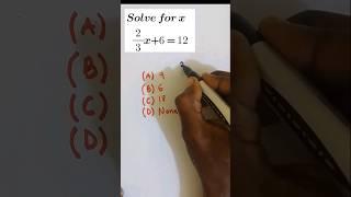 Algebra ||Solving equation || lesson in 1min #maths #shorts #mathstricks