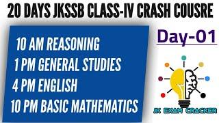 LEC-01 || GENERAL ENGLISH || PRACTICE SET-01 || FREE CRASH COURSE FOR JKSSB CLASS-IV ||