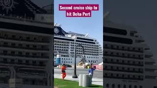 Football fans book their stay in cruise ship. #doha #football #fifa #qatar #qatar #cruiseship