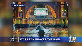 Dallas Stars Fan Who Watched Game 4 In The Rain Gains Fame, Tickets