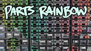 The Parts Rainbow: Hacking a Cheap Harbor Freight Parts Organizer