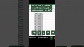 How to convert Text to numbers #excel #exceltips