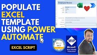 Populate Excel Template using Power Automate and Office Script