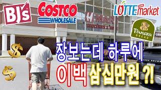 미국 일상 브이로그 / 하루 $1758 달러 장보기 / 230만원 / 한국 화장품 금값 / 미국 코스트코 /Hmart /Lotte/ 미국 물가