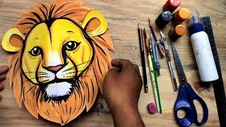 How to Make LION MASK 2 too Easy || #maskmaking || #lionking