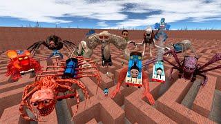 All Cursed Thomas and Friends in MAZE Gmod | Escape from Cursed Thomas