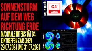 Sonnensturm auf dem Weg Richtung Erde - Impact vom 29.07.2024 - 31.07.2024 - Maximal G4