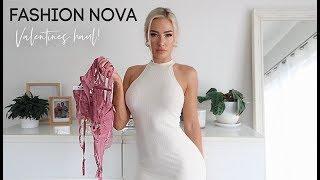 VALENTINE'S DAY INSPIRED TRY-ON HAUL- FASHION NOVA / LINGERIE, SLEEPWEAR & DRESSES!