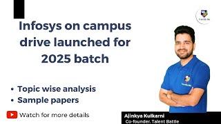 Infosys 2025 Batch Recruitment Drive launched| Complete Guide & Preparation Tips