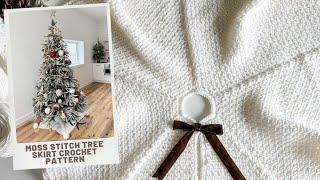 Moss Stitch Tree Skirt Crochet Pattern - Easy 5 Point Construction