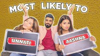 MOST LIKELY TO? (DAMNFAM)| ROUND 1 | Mr.mnv #16 | @aashnahegde @unnatimalharkar