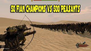 500 Peasants vs 50 Battanian Fian Champions - Mount & Blade 2: Bannerlord