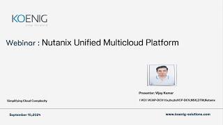 Learn Nutanix: Unified Multicloud Platform online | Koenig Solutions