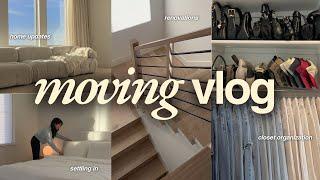 moving vlog  settling into my new home, closet organization, renovations