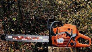 Husqvarna 592xp (93cc, 7.6HP), first start, big wood test, tacho RPM check, first cuts and more !!!!