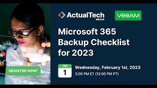 Microsoft 365 Backup Checklist for 2023