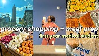 come grocery shopping  + meal prep for medical school vlog