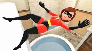 Elastigirl Ragdolls Jumps & Falls (GMOD) Episode 514