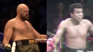 Tyson Fury tries the Ali "Rope a Dope"  move