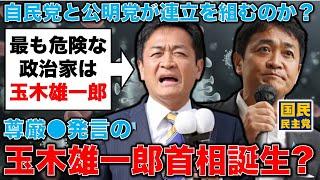 国民民主党が自民党と連立を組んで玉木雄一郎総理大臣が誕生する？最も危険な政治家、玉木。尊厳●発言の背景。安冨歩東京大学名誉教授。一月万冊