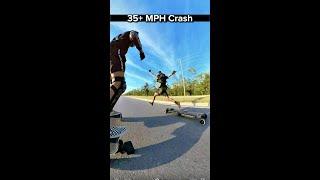 ️ INJURY, Fell going 35+ Mph #electricskateboard #crash #fall #skateboarding