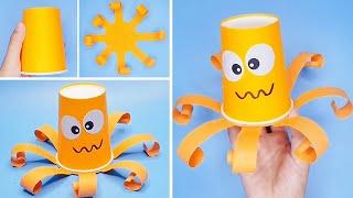 DIY Octopus Craft | Cute Paper Cup Animals | Craft Ideas with Paper Cups | Paper Cup Craft