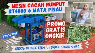 CACAH RAMBANAN DENGAN MESIN PENCACAH RUMPUT 6 MATA PISAU KECEPATAN 1,8 TON/JAM #mesincoper