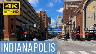 Indianapolis Driving 4K - USA: Downtown, IUPUI Campus