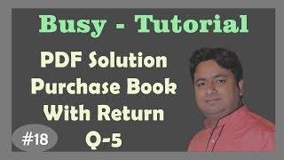 Busy Q5 | Purchase book with Return | Learn busy 17 | Bust tutorial in hindi