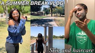 Vlog// taking my braids out+ skincare and haircare routine+ picnic+ cleaning up