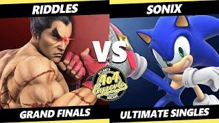 4o4 Smash Night 61 GRAND FINALS - Riddles (Terry, Kazuya) Vs. Sonix (Sonic) SSBU Ultimate Tournament