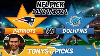 New England Patriots vs. Miami Dolphins Pick 11/24/24 NFL Week 12 Pick Today