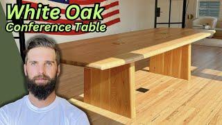 How to Build a White Oak Conference Table! High End Furniture with Skilled Carpentry and Joinery