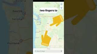 Navigating in APPLE iOS MAPS FEATURE is done with ONE FINGER!!