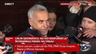 Călin Georgescu, criză de nervi. A refuzat să ia întrebări de la presă