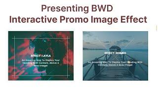 Enhance Your Website with BWD Interactive Promo Image Effect Addon for Elementor