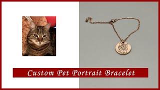 Custom Pet Portrait Bracelet (One of Best Personalized Pet Memorial Gifts 2022)