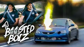 Boosted Boiz Kyle Drives my 1000HP DC5 RSX ON THE STREET & Brent PFI Speed Ride Along!